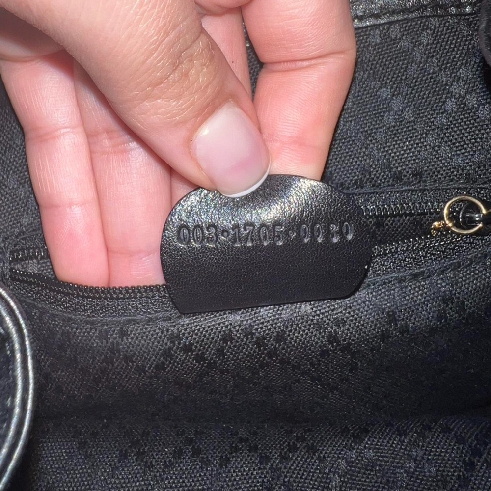 Gucci Black Leather Backpack with Bamboo Accents - Picture 5 of 5
